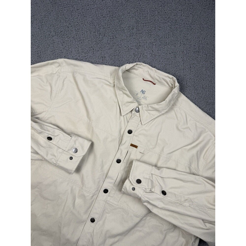 AG Gear Shirt Mens 3X Beige Farmhand Overshirt Cotton Water Repellant Work
